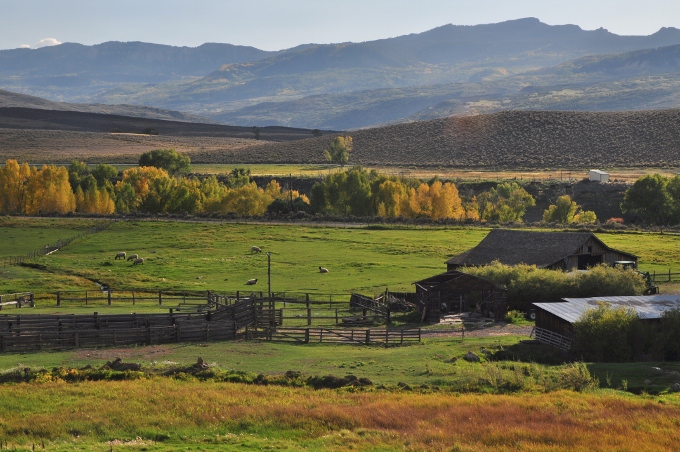 farm and countryside, West Elk Scenic Byway, Colorado
